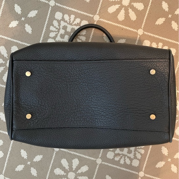 GiGi New York Black Leather Top-Handle Bag - Picture 4 of 9